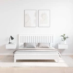 vidaXL Κομοδίνο 2 pcs Λευκό 37 x 35 x 18.5 εκ Μασίφ ξύλο πεύκου