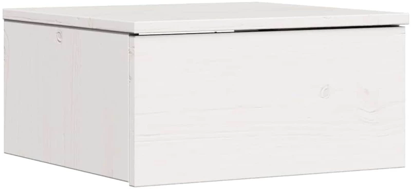 vidaXL Κομοδίνο 2 pcs Λευκό 37 x 35 x 18.5 εκ Μασίφ ξύλο πεύκου