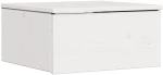 vidaXL Κομοδίνο 2 pcs Λευκό 37 x 35 x 18.5 εκ Μασίφ ξύλο πεύκου