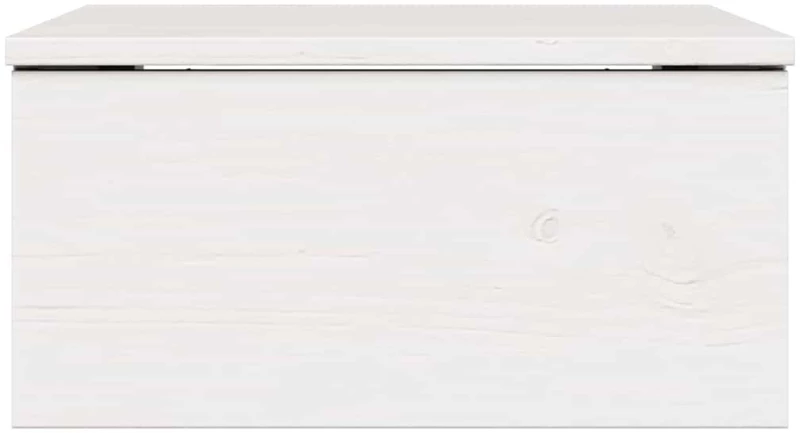 vidaXL Κομοδίνο 2 pcs Λευκό 37 x 35 x 18.5 εκ Μασίφ ξύλο πεύκου