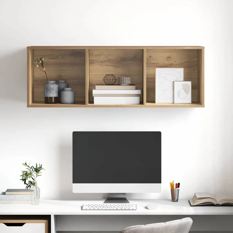 vidaXL Τοίχου Ντουλάπι Τηλεόρασης artisan δρυς 37 x 37 x 107 εκ