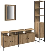 vidaXL Σετ Επίπλων Μπάνιου 4 pcs artisan δρυς 33 x 33 x 185.5 εκ