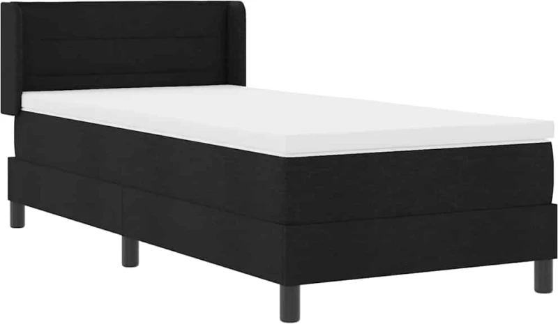 vidaXL Κρεβάτι box spring με στρώμα με στρώμα Μαύρο 100 x 200 cm