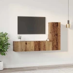 vidaXL Σετ επίπλου τηλεόρασης 3 pcs Παλαιό ξύλο 60 x 30 x 30 cm