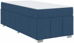 vidaXL Σκελετός Κρεβατιού με στρώμα Μπλε 90 x 200 cm ύφασμα