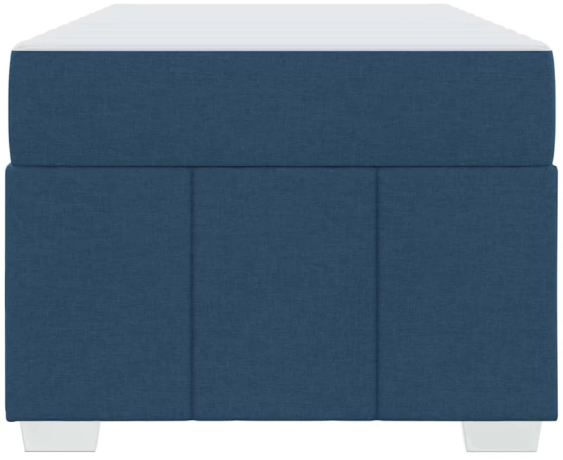 vidaXL Σκελετός Κρεβατιού με στρώμα Μπλε 90 x 200 cm ύφασμα