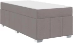 vidaXL Σκελετός Κρεβατιού με στρώμα Taupe 100 x 200 cm ύφασμα