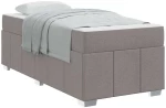 vidaXL Σκελετός Κρεβατιού με στρώμα Taupe 100 x 200 cm ύφασμα