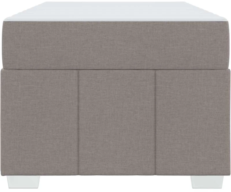 vidaXL Σκελετός Κρεβατιού με στρώμα Taupe 100 x 200 cm ύφασμα