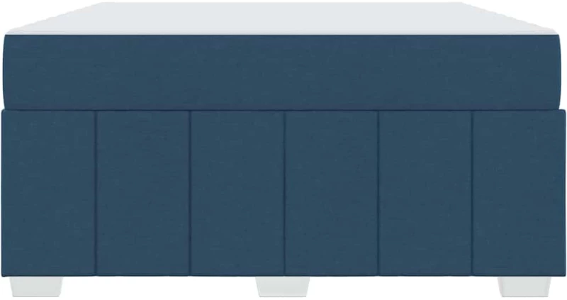 vidaXL Σκελετός Κρεβατιού με στρώμα Μπλε 140 x 200 cm ύφασμα
