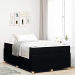vidaXL Σκελετός κρεβατιού με στρώμα Μαύρο 120 x 200 cm ύφασμα
