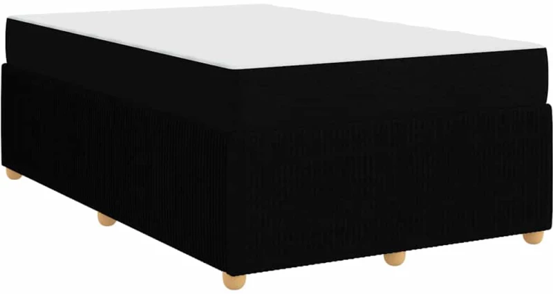 vidaXL Σκελετός κρεβατιού με στρώμα Μαύρο 120 x 200 cm ύφασμα
