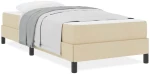vidaXL Κρεβάτι με ελατήρια με στρώμα Κρεμ 80 x 200 cm ύφασμα