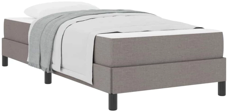 vidaXL Κρεβάτι με ελατήρια με στρώμα Taupe 100 x 200 cm ύφασμα