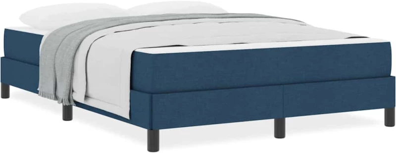 vidaXL Κρεβάτι με ελατήρια με στρώμα Μπλε 160 x 200 cm ύφασμα