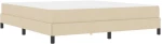 vidaXL Κρεβάτι με ελατήρια με στρώμα Κρεμ 180 x 200 cm ύφασμα