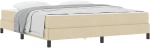 vidaXL Κρεβάτι με ελατήρια με στρώμα Κρεμ 180 x 200 cm ύφασμα