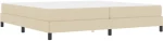 vidaXL Κρεβάτι με ελατήρια με στρώμα Κρεμ 200 x 200 cm ύφασμα