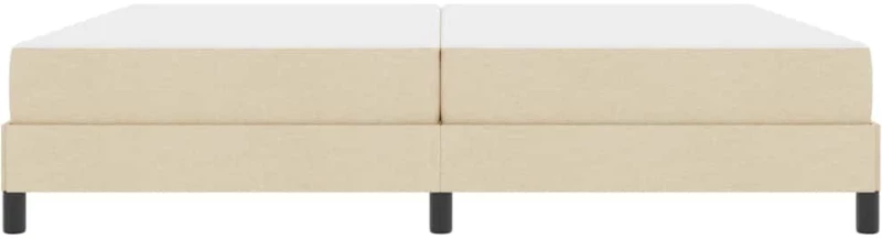 vidaXL Κρεβάτι με ελατήρια με στρώμα Κρεμ 200 x 200 cm ύφασμα