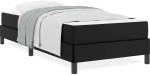 vidaXL Κρεβάτι με στρώμα Μαύρο 90 x 190 cm Τεχνητό δέρμα
