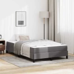 vidaXL Κρεβάτι με στρώμα Γκρι 120 x 200 cm Τεχνητό δέρμα