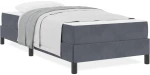 vidaXL Κρεβάτι box spring με στρώμα Σκούρο Γκρι 90 x 190 cm Βελούδο