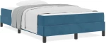 vidaXL Κρεβάτι box spring με στρώμα Σκούρο Μπλε 120 x 190 cm Βελούδο