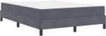vidaXL Κρεβάτι box spring με στρώμα Σκούρο Γκρι 160 x 200 cm Βελούδο