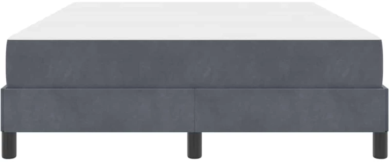 vidaXL Κρεβάτι box spring με στρώμα Σκούρο Γκρι 160 x 200 cm Βελούδο
