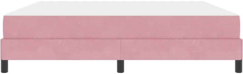 vidaXL Κρεβάτι box spring με στρώμα με στρώμα Ροζ 180 x 200 cm Βελούδο