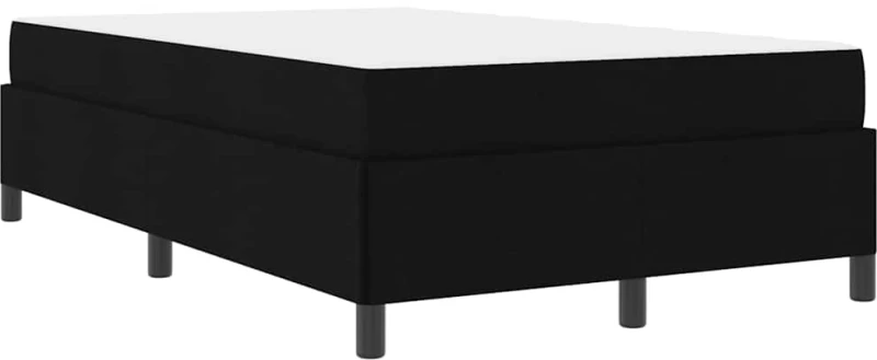 vidaXL Κρεβάτι με ελατήρια Μαύρο και Μαύρο 120 x 200 cm