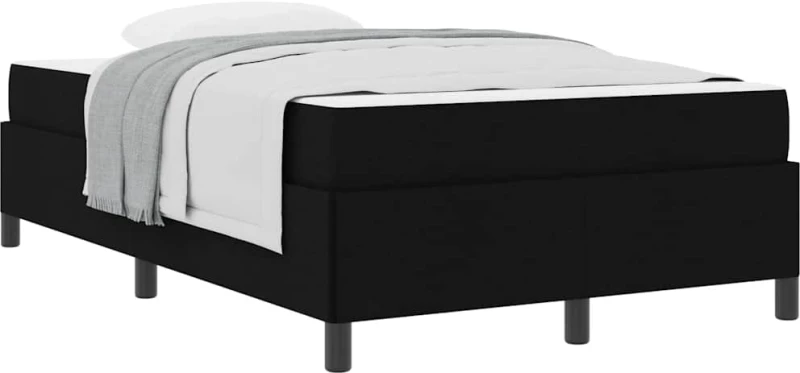 vidaXL Κρεβάτι με ελατήρια Μαύρο και Μαύρο 120 x 200 cm