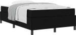 vidaXL Κρεβάτι με ελατήρια Μαύρο και Μαύρο 120 x 200 cm