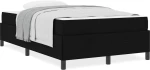 vidaXL Κρεβάτι με ελατήρια Μαύρο και Μαύρο 120 x 200 cm