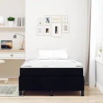 vidaXL Κρεβάτι με ελατήρια Μαύρο και Μαύρο 120 x 200 cm