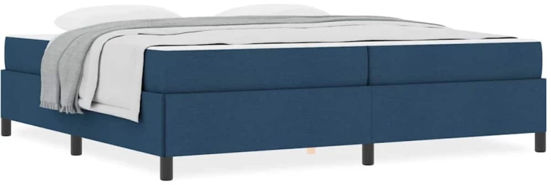 vidaXL Κρεβάτι με ελατήρια Μπλε και Μαύρο 200 x 200 cm