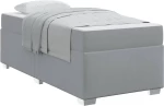 vidaXL Σκελετός Κρεβατιού Ανοιχτό γκρι 90 x 190 cm ύφασμα