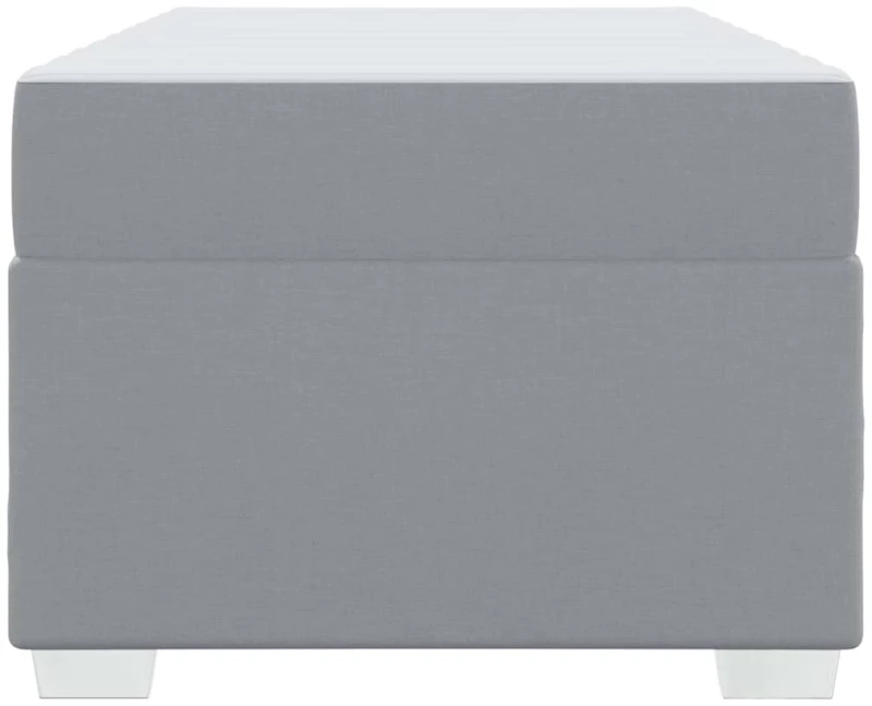vidaXL Σκελετός Κρεβατιού Ανοιχτό γκρι 90 x 190 cm ύφασμα