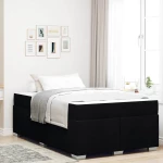 vidaXL Σκελετός Κρεβατιού Μαύρο 120 x 190 cm ύφασμα