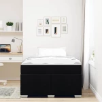 vidaXL Σκελετός Κρεβατιού Μαύρο 120 x 190 cm ύφασμα