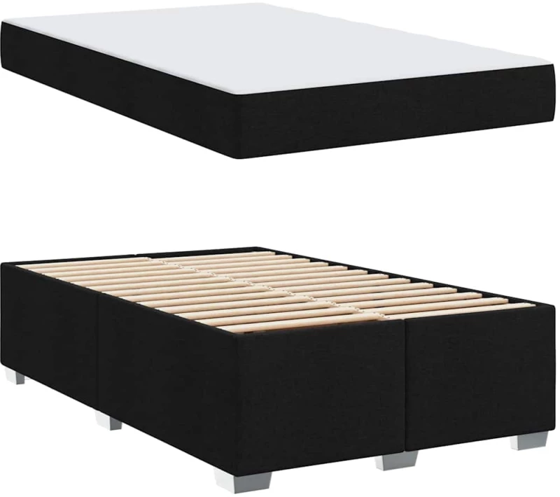 vidaXL Σκελετός Κρεβατιού Μαύρο 120 x 190 cm ύφασμα