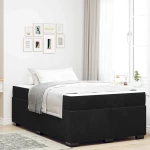 vidaXL Σκελετός κρεβατιού με στρώμα Μαύρο 120 x 190 cm Βελούδο