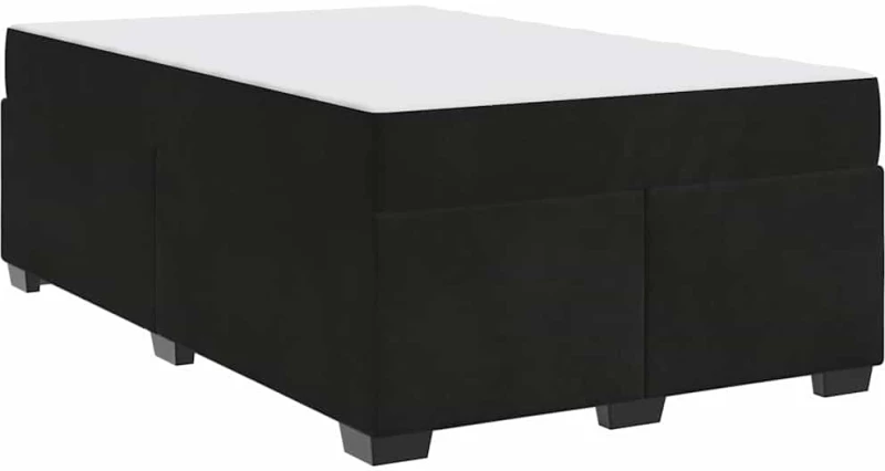 vidaXL Σκελετός κρεβατιού με στρώμα Μαύρο 120 x 190 cm Βελούδο