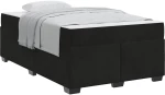 vidaXL Σκελετός κρεβατιού με στρώμα Μαύρο 120 x 190 cm Βελούδο