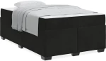 vidaXL Σκελετός κρεβατιού με στρώμα Μαύρο 120 x 190 cm Βελούδο