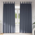 vidaXL Κουρτίνες με κουρτίνες 2 pcs Ανθρακί 225x140εκ. Πολυεστέρας