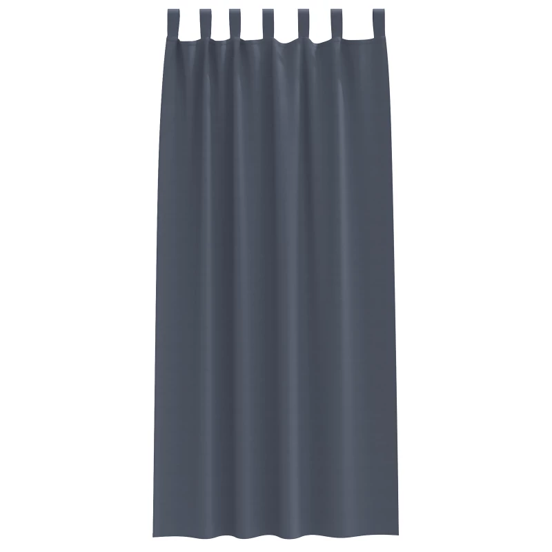 vidaXL Κουρτίνες με κουρτίνες 2 pcs Ανθρακί 225x140εκ. Πολυεστέρας