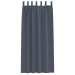 vidaXL Κουρτίνες με κουρτίνες 2 pcs Ανθρακί 225x140εκ. Πολυεστέρας