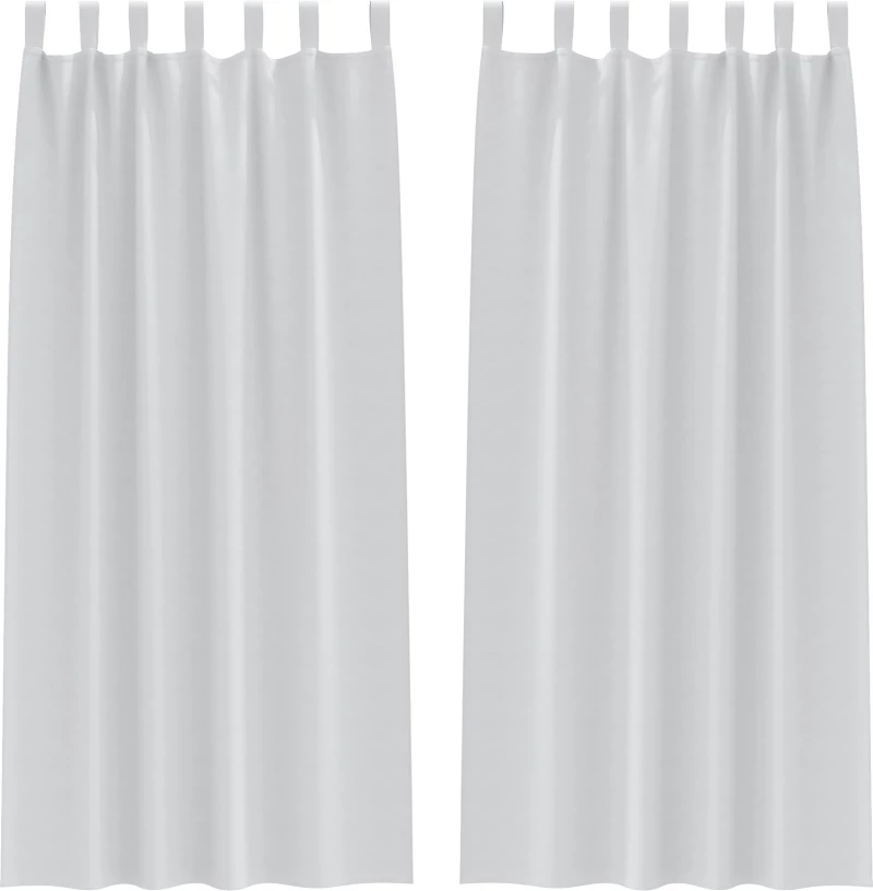 vidaXL Κουρτίνες 2 pcs Ανοιχτό Γκρι 225x140εκ. Πολυεστέρας