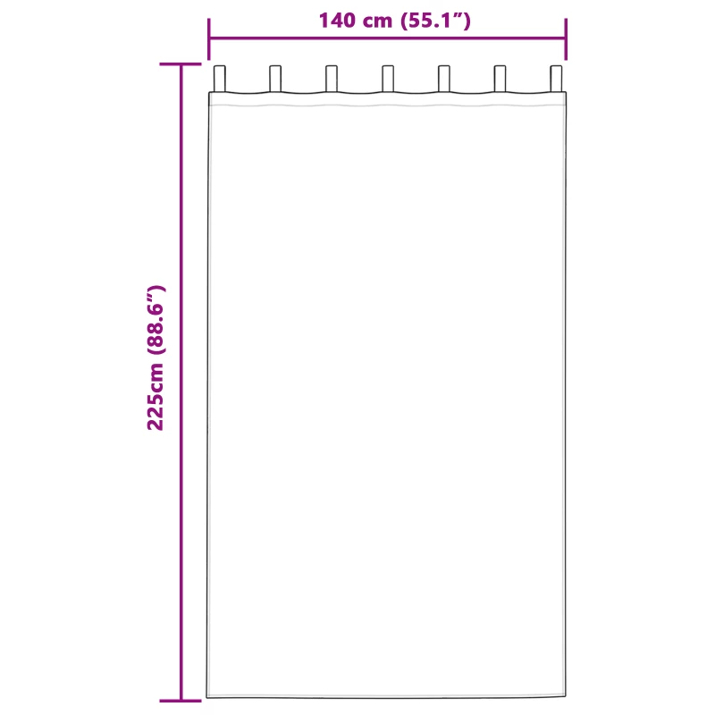 vidaXL Κουρτίνες 2 pcs Ανοιχτό Γκρι 225x140εκ. Πολυεστέρας